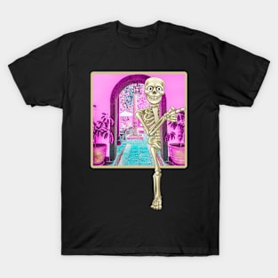 Skeleton in the pink Spanish shop T-Shirt